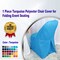 1 Piece Turquoise Polyester Chair Cover for Folding Event Seating